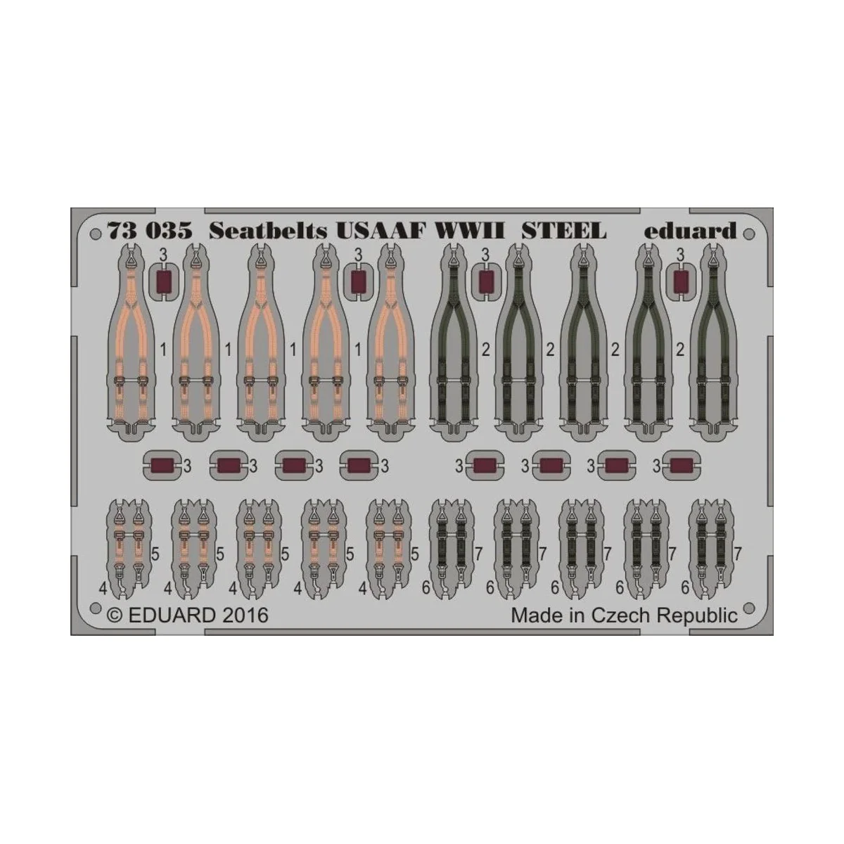 Seatbelts USAAF WWII STEEL - Eduard Accessories 73035