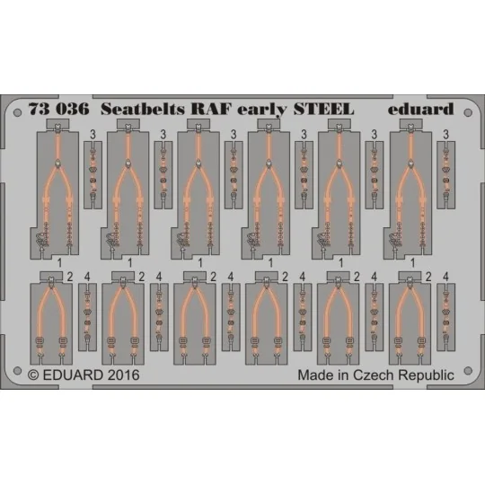 Seatbelts RAF early STEEL - Eduard Accessories 73036