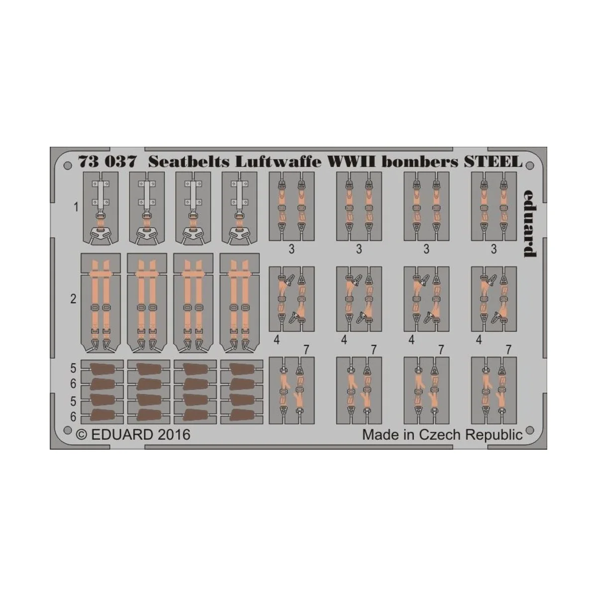 Seatbelts Luftwaffe WWII bombers STEEL - Eduard Accessories 73037