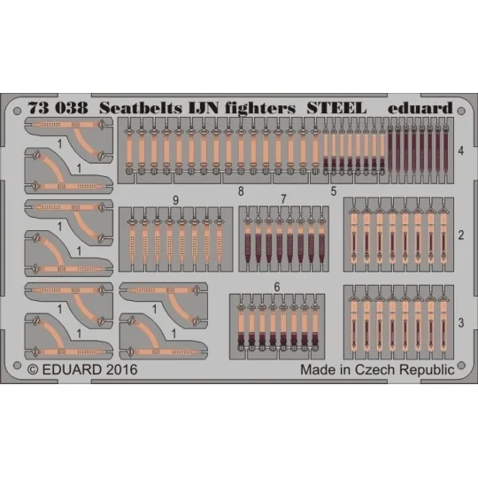 Seatbelts IJN fighters STEEL - Eduard Accessories 73038