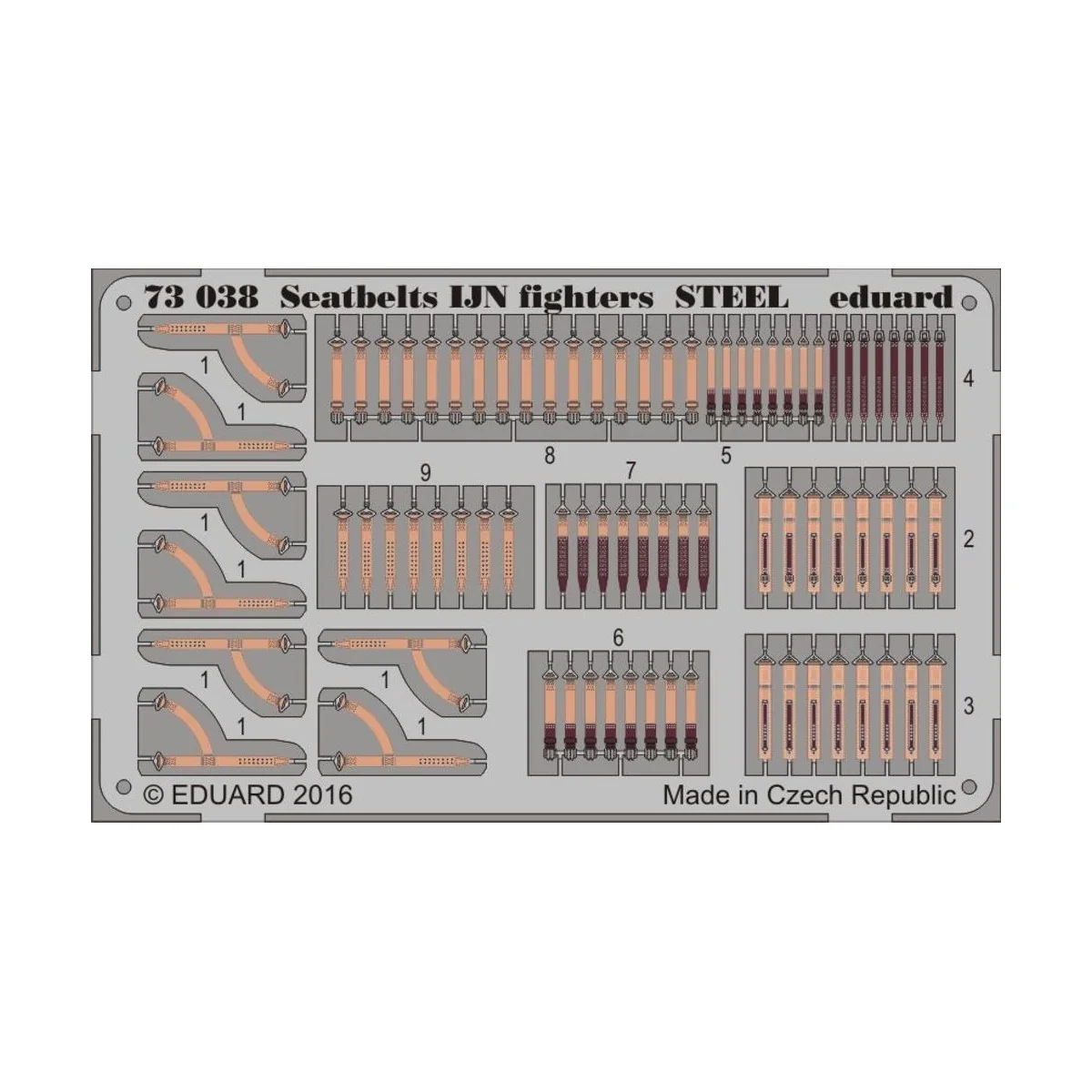 Seatbelts IJN fighters STEEL - Eduard Accessories 73038