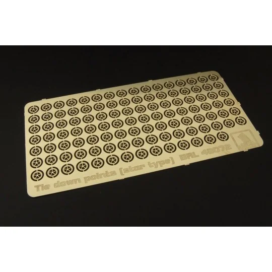 Tie down points (star type) US aircraft carrier, 1/48 - Brengun BRL...