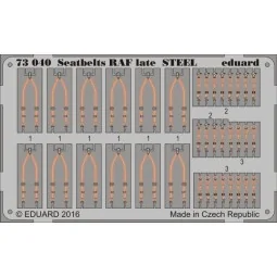 Seatbelts RAF late STEEL - Eduard Accessories 73040