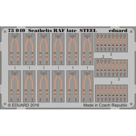 Seatbelts RAF late STEEL, 1/72 - Eduard Accessories 73040 Seatbelts RAF late STEEL, 1/72 - Eduard Accessories 73040