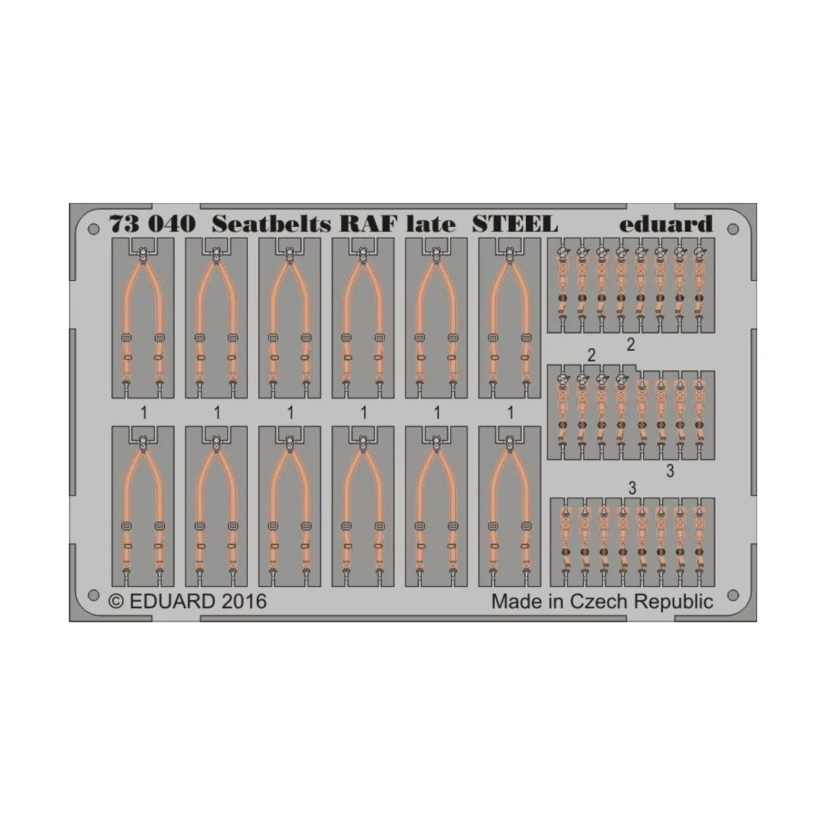 Seatbelts RAF late STEEL, 1/72 - Eduard Accessories 73040 Seatbelts RAF late STEEL, 1/72 - Eduard Accessories 73040