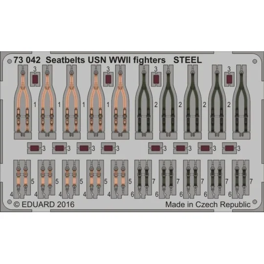 Seatbelts USN WWII fighters STEEL - Eduard Accessories 73042