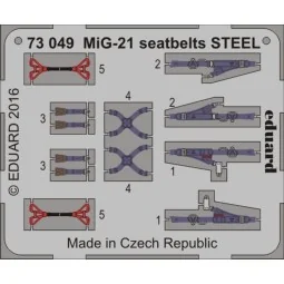 MiG-21 seatbelts STEEL - Eduard Accessories 73049