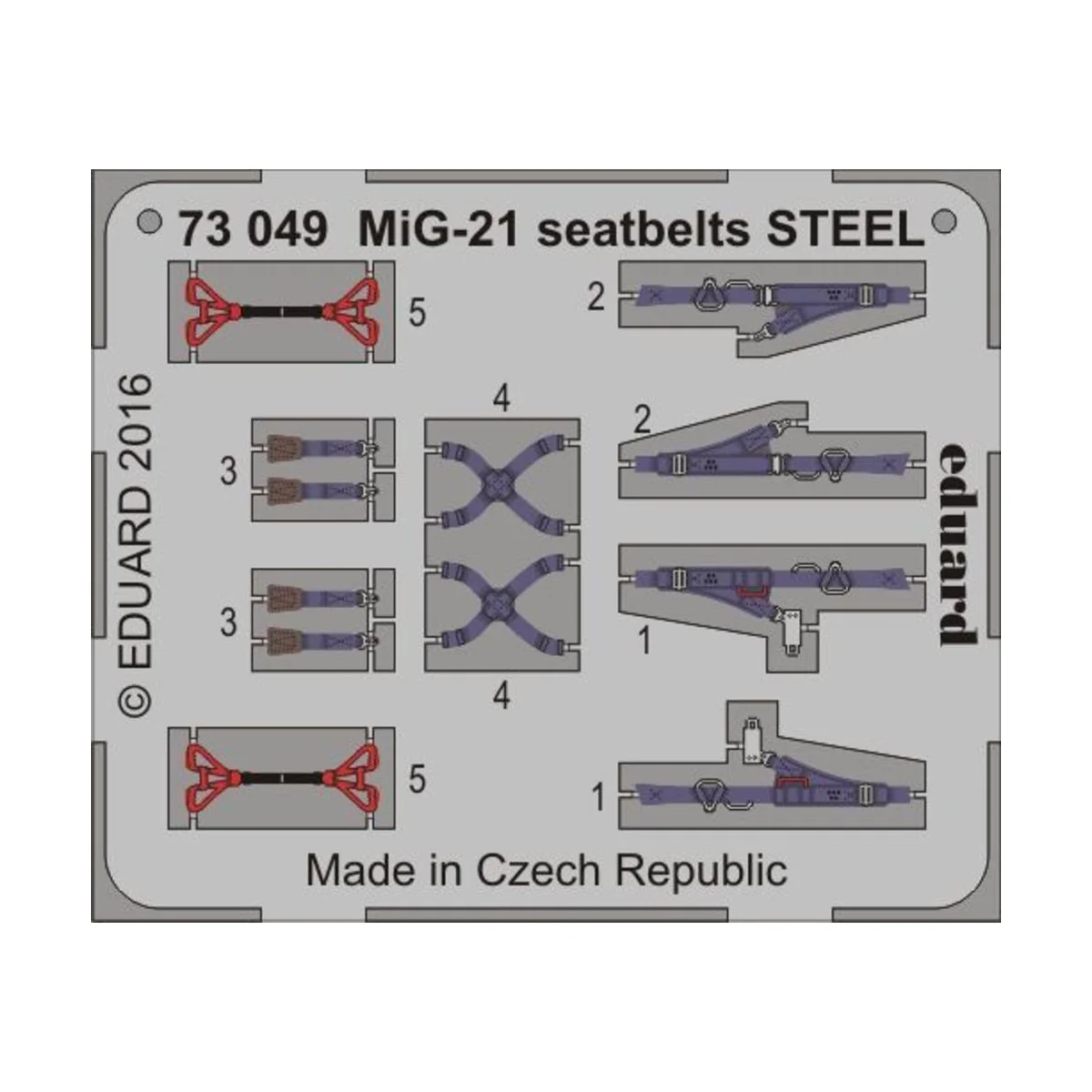 MiG-21 seatbelts STEEL - Eduard Accessories 73049