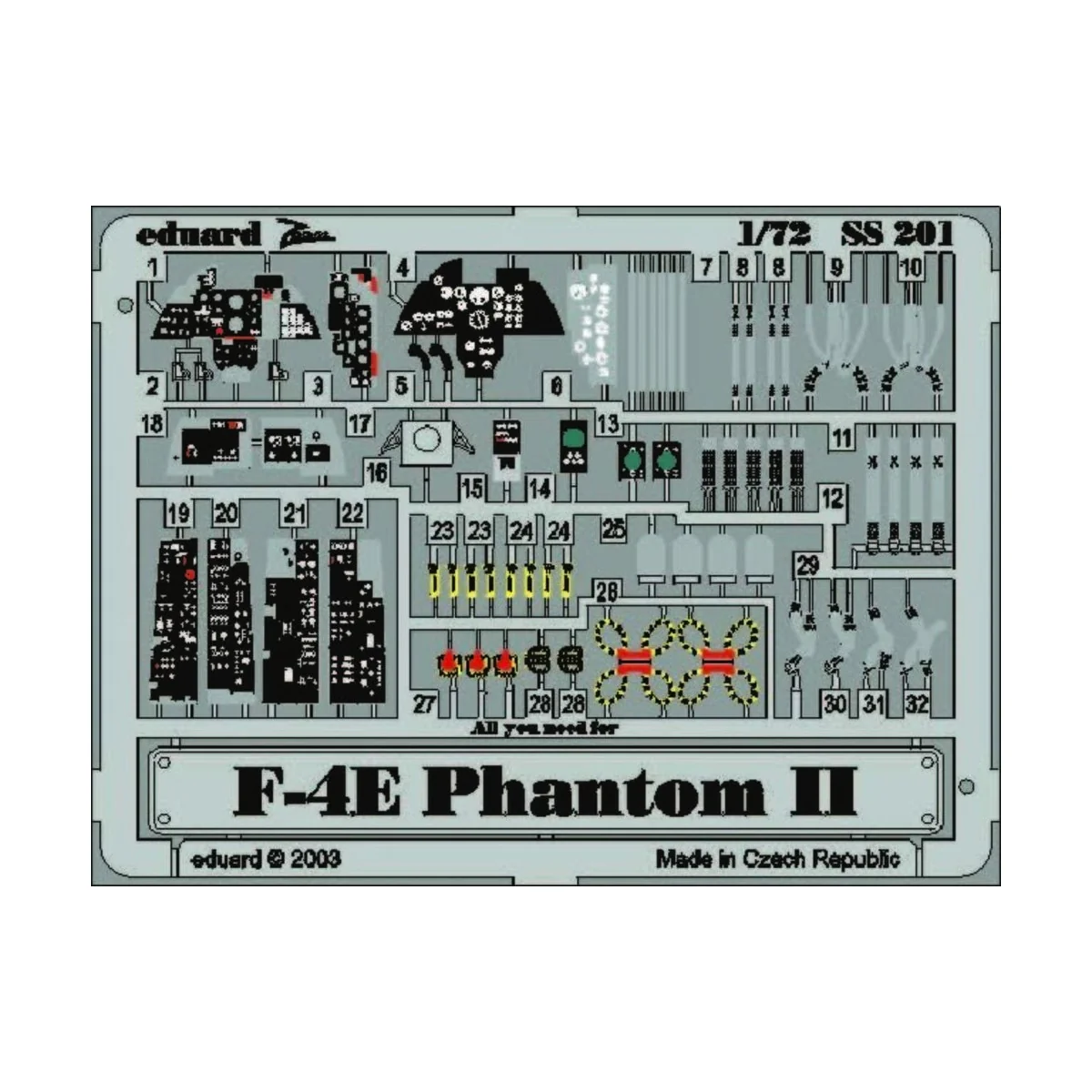 F-4E Phantom II, 1/72 - Eduard Accessories 73201
