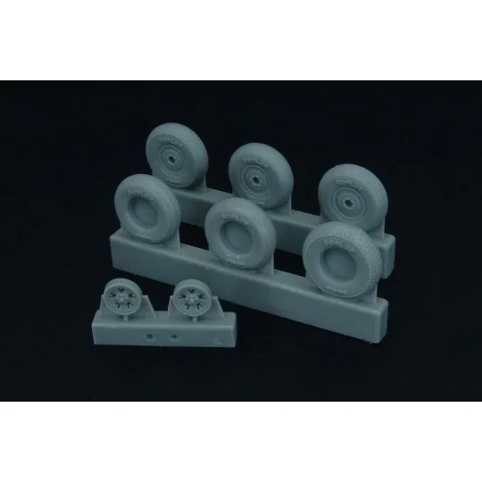 Spitfire 5 spoke wheels set (3 types of tires), 1/48 - Brengun BRL4...