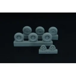 Spitfire 5 spoke wheels set (3 types of tires), 1/48 - Brengun BRL4... 2