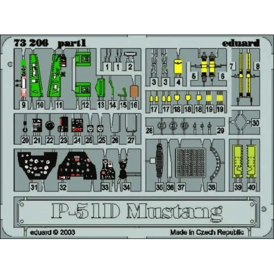 P-51D Mustang - Eduard Accessories 73206