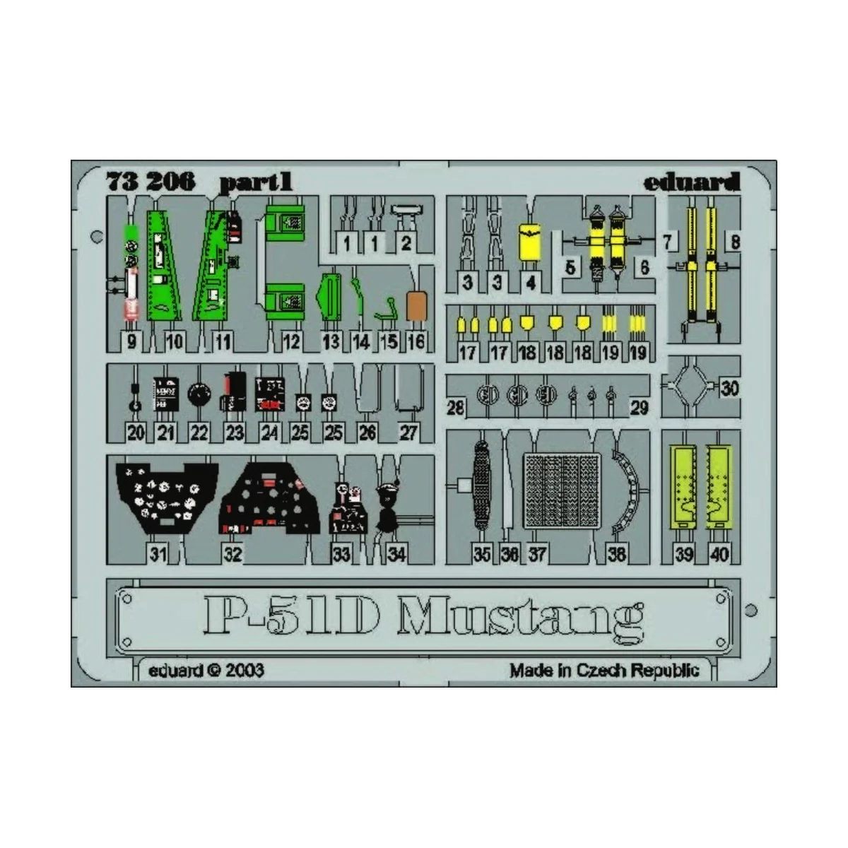 P-51D Mustang - Eduard Accessories 73206
