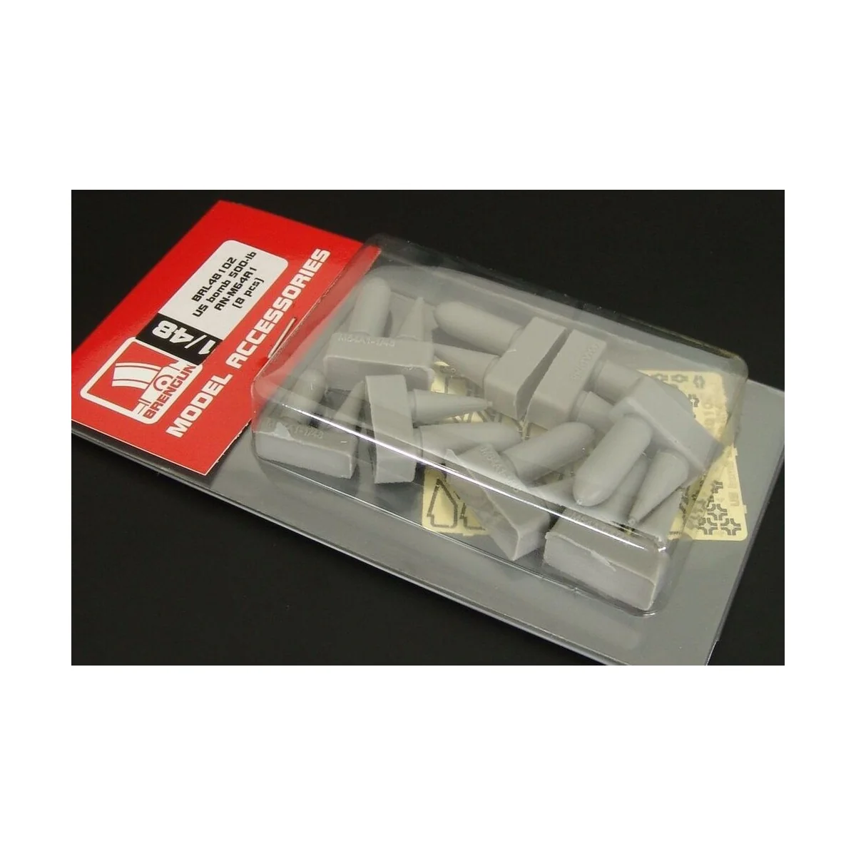 US bomb 500-lb AN-M64A1 (8 pcs), 1/48 - Brengun BRL48102