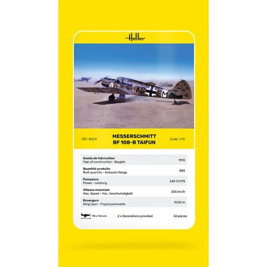 Messerschmitt Bf 108 B Taifun - Heller 80231
