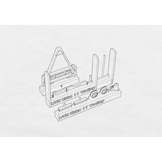Trolley for Ohka model 11, 1/72 - Brengun BRL72177