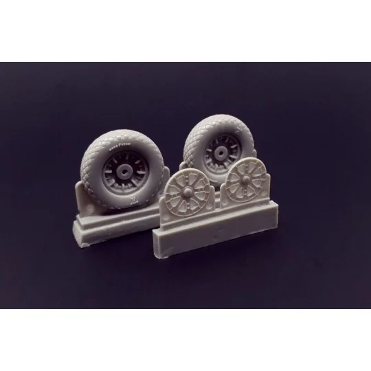 F4U Corsair Diamond Thread Wheels set, 1/48 - Brengun BRL48113