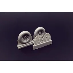 F4U Corsair Ribbed Thread Wheels set, 1/48 - Brengun BRL48115 2