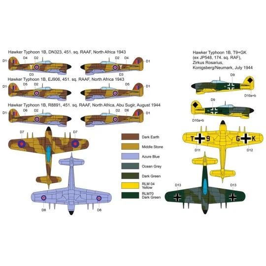 Typhoon Mk Ib Car Doors-Desert and Luftwaffe trials, 1/72 - Brengun...