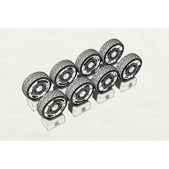 JGSDF Type 16 Wheels (Aoshima kit), 1/72 - Hauler HLH72094
