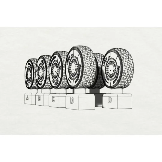 JGSDF Type 16 Wheels (Tamiya kit), 1/35 - Hauler HLU35115