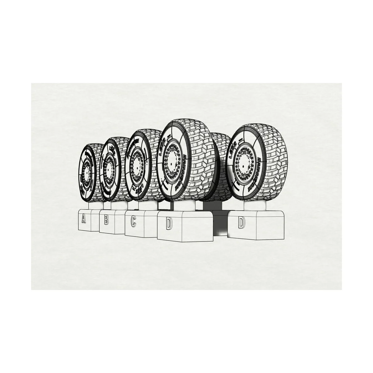 JGSDF Type 16 Wheels (Tamiya kit), 1/35 - Hauler HLU35115
