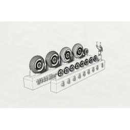 Mosquito wheels, 1/144 - Brengun BRL144153