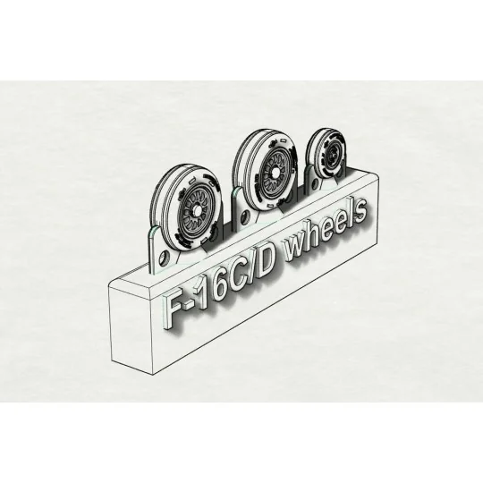 F-16C_D wheels, 1/144 - Brengun BRL144154