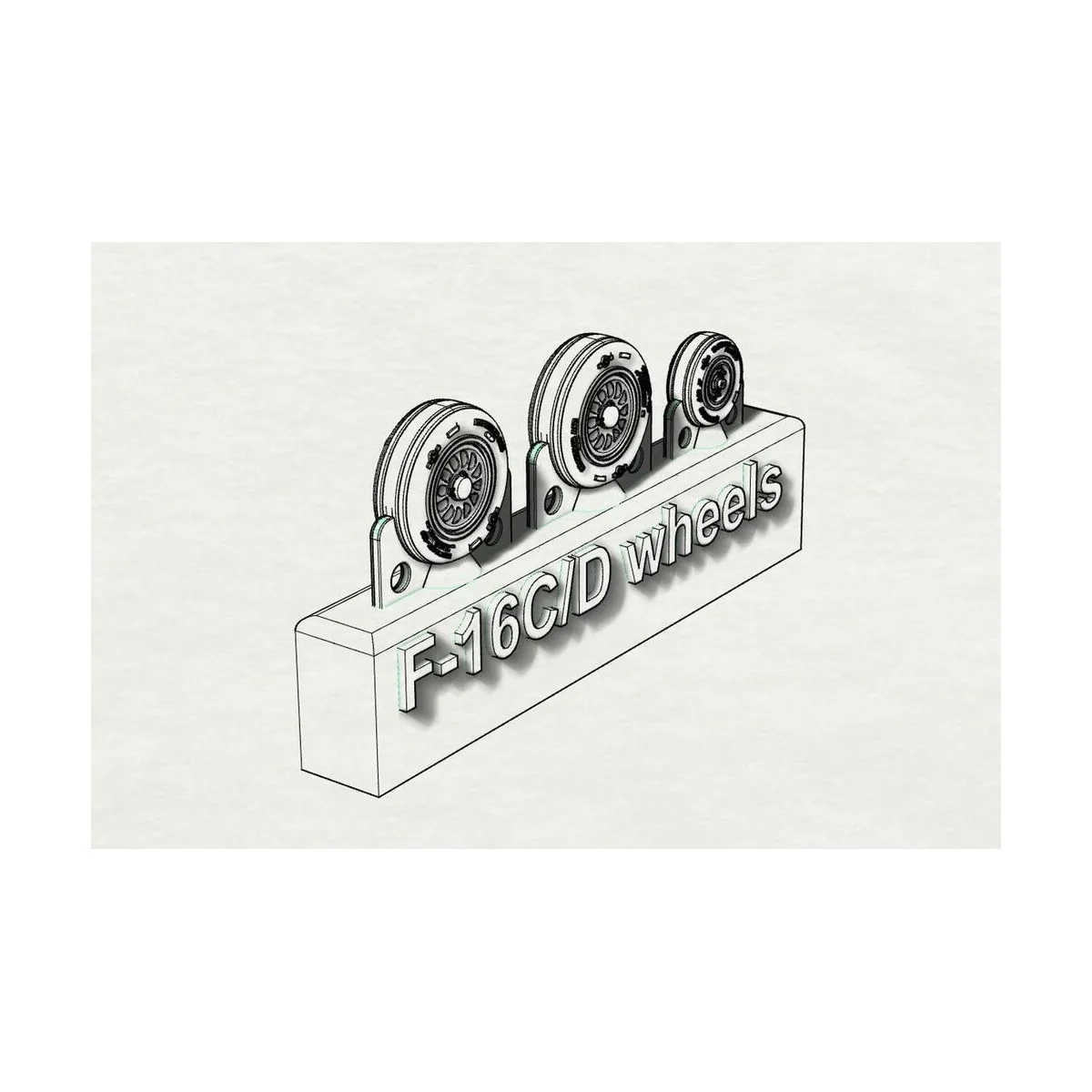 F-16C_D wheels, 1/144 - Brengun BRL144154