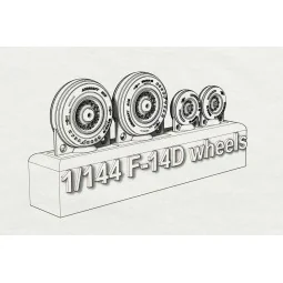 F-14D wheels, 1/144 - Brengun BRL144155