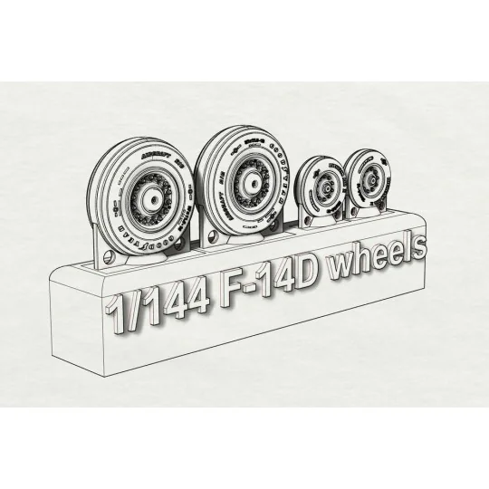F-14D wheels, 1/144 - Brengun BRL144155