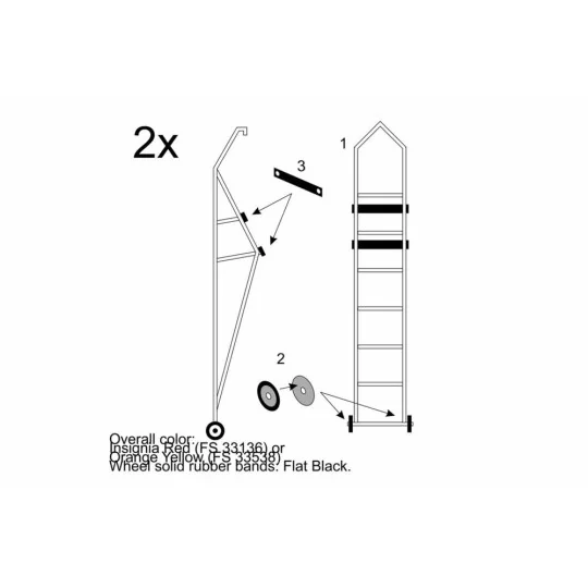 RA-5C Vigilante ladder, 1/72 - Brengun BRL72192