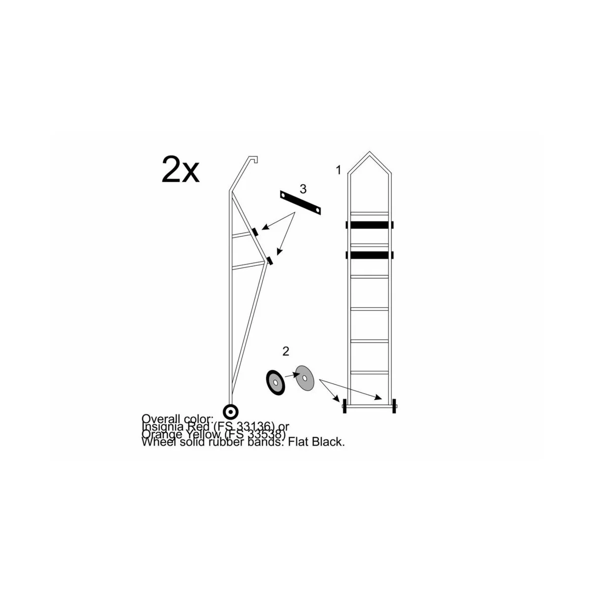 RA-5C Vigilante ladder, 1/72 - Brengun BRL72192