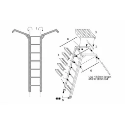 A4 Skyhawk ladder (Platz-Eduard kit), 1/144 - Brengun BRL144158 2