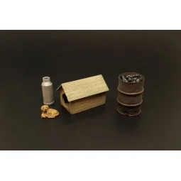Dog house with dog, 1/35 - Hauler HLU35118 2