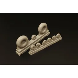 DH 98 Mosquito wheels block thread, 1/72 - Brengun BRL72207 2