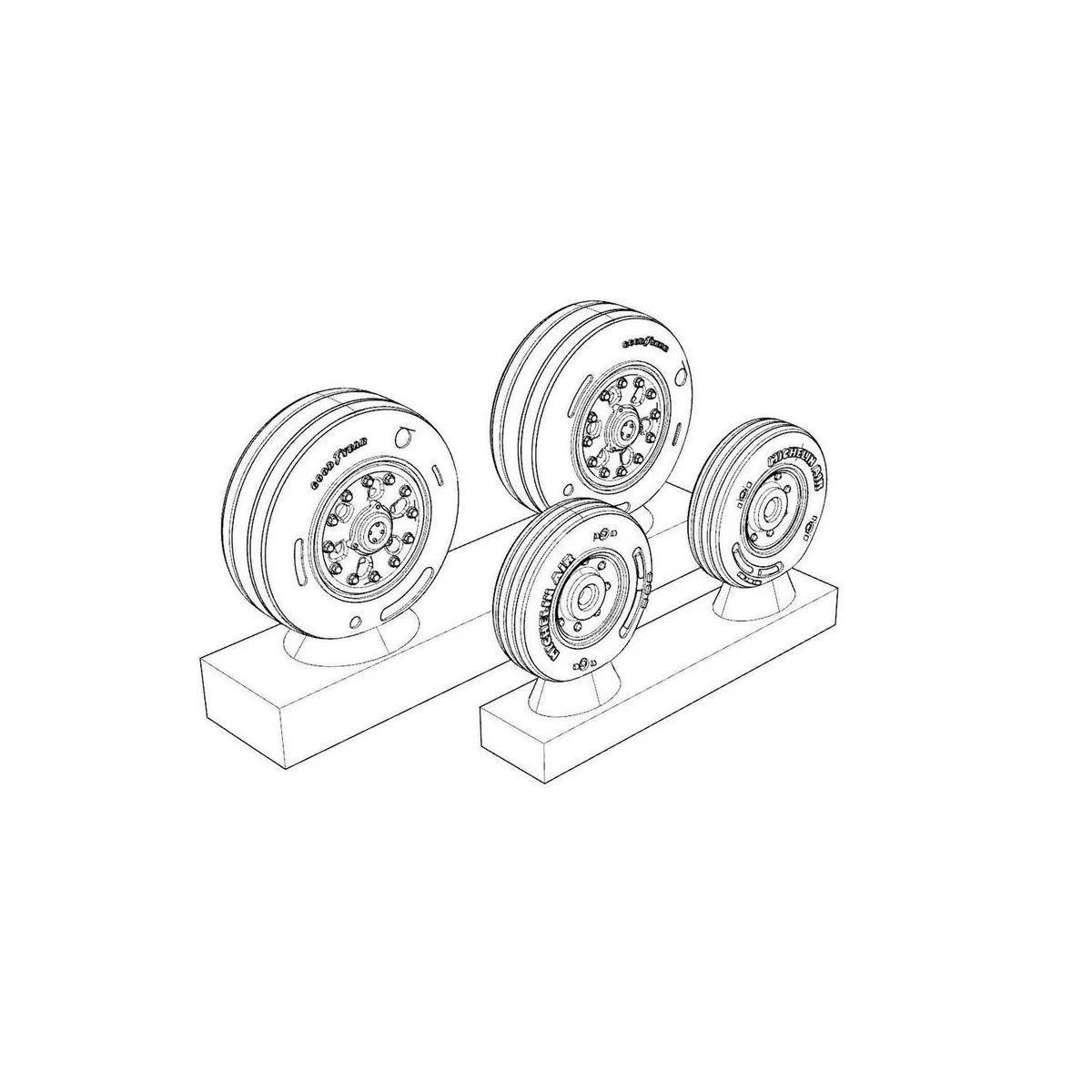 F/A-18 Wheels, 1/48 - Brengun BRL48135