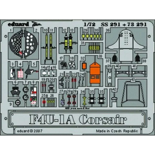 F4U-1A Corsair Für Tamiya Bausatz, 1/72 - Eduard Accessories 73291