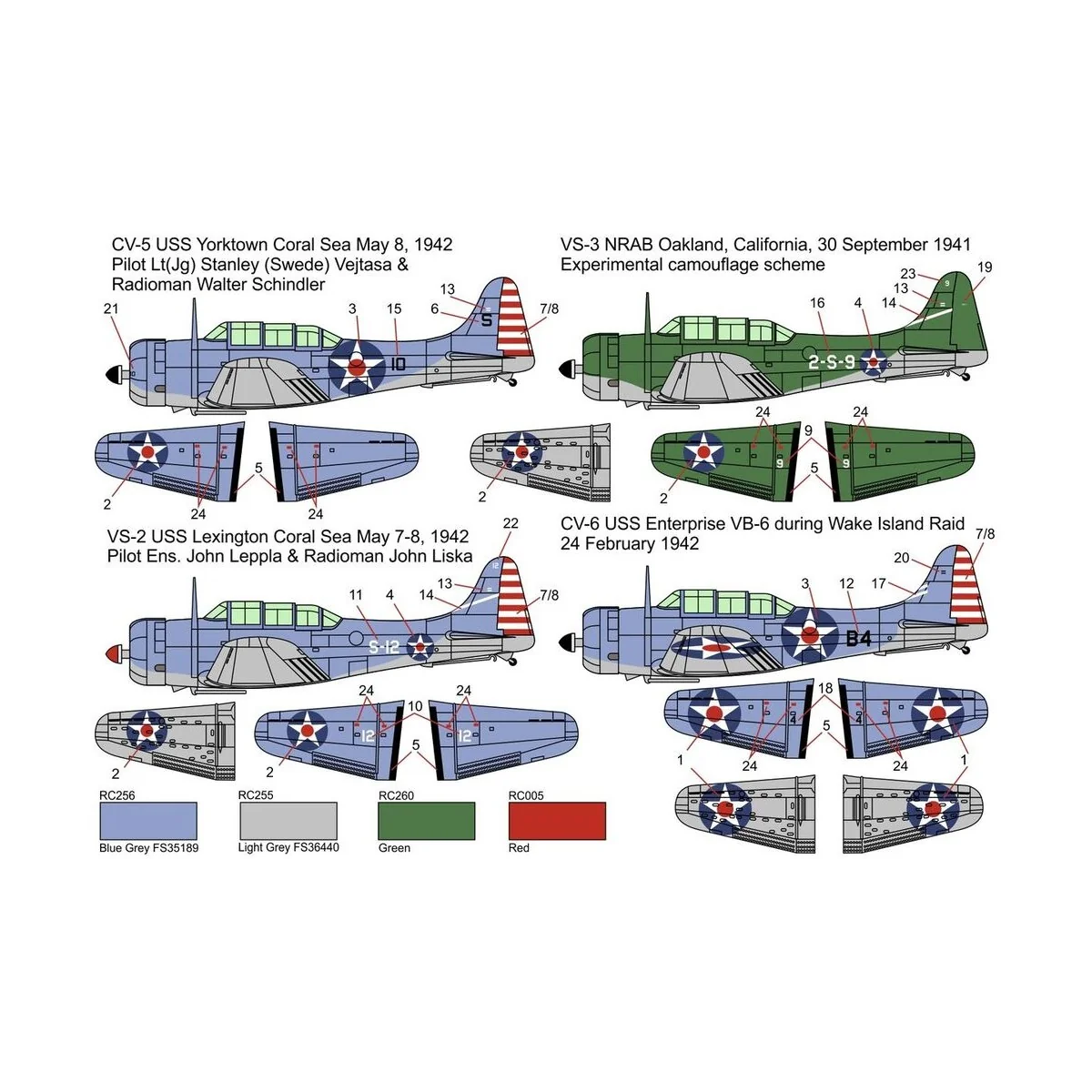 SBD-3 Dauntless CORAL SEA, 1/144 - Brengun BRP144013