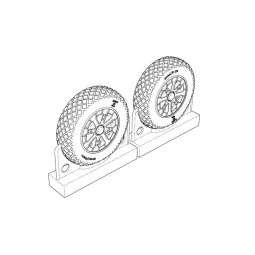 F4U Corsair Diamond Thread Wheels set, 1/72 - Brengun BRL72217