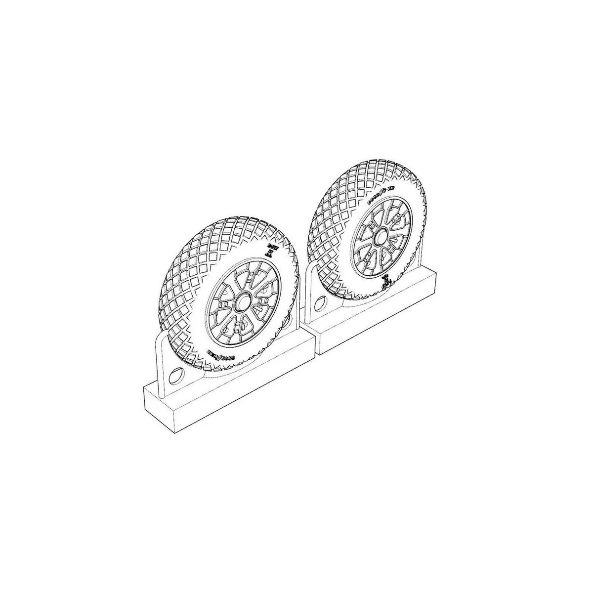 F4U Corsair Diamond Thread Wheels set, 1/72 - Brengun BRL72217
