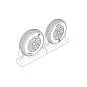 F4U Corsair Diamond Thread Wheels set, 1/72 - Brengun BRL72217