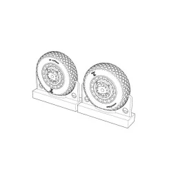 F4U Corsair Diamond Thread Wheels set, 1/72 - Brengun BRL72217 2