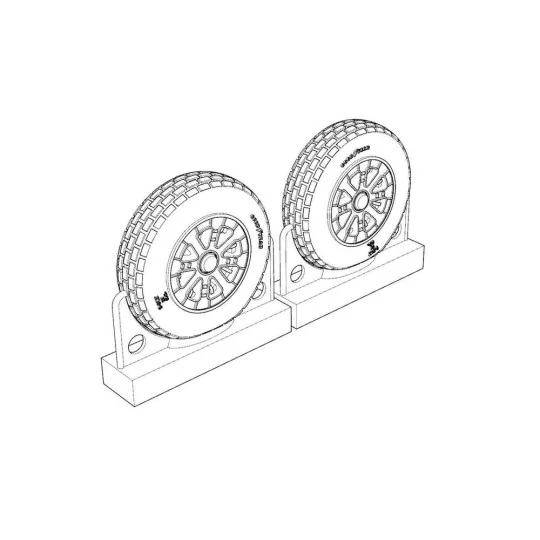 F4U Corsair Block Thread Wheels set, 1/72 - Brengun BRL72218