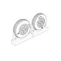 F4U Corsair Block Thread Wheels set, 1/72 - Brengun BRL72218
