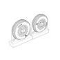 F4U Corsair Ribbed-Diamond Thread Wheels set, 1/72 - Brengun BRL72220