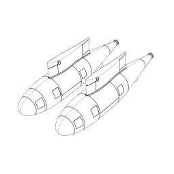 Refueling pod KC-130J (2pcs), 1/72 - Brengun BRL72223