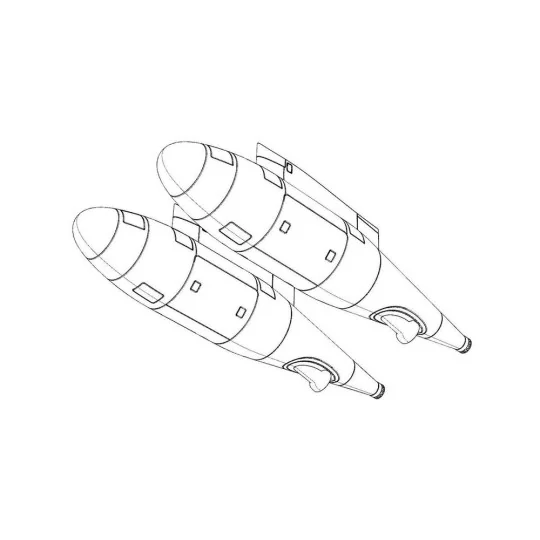 Refueling pod KC-130J (2pcs), 1/72 - Brengun BRL72223