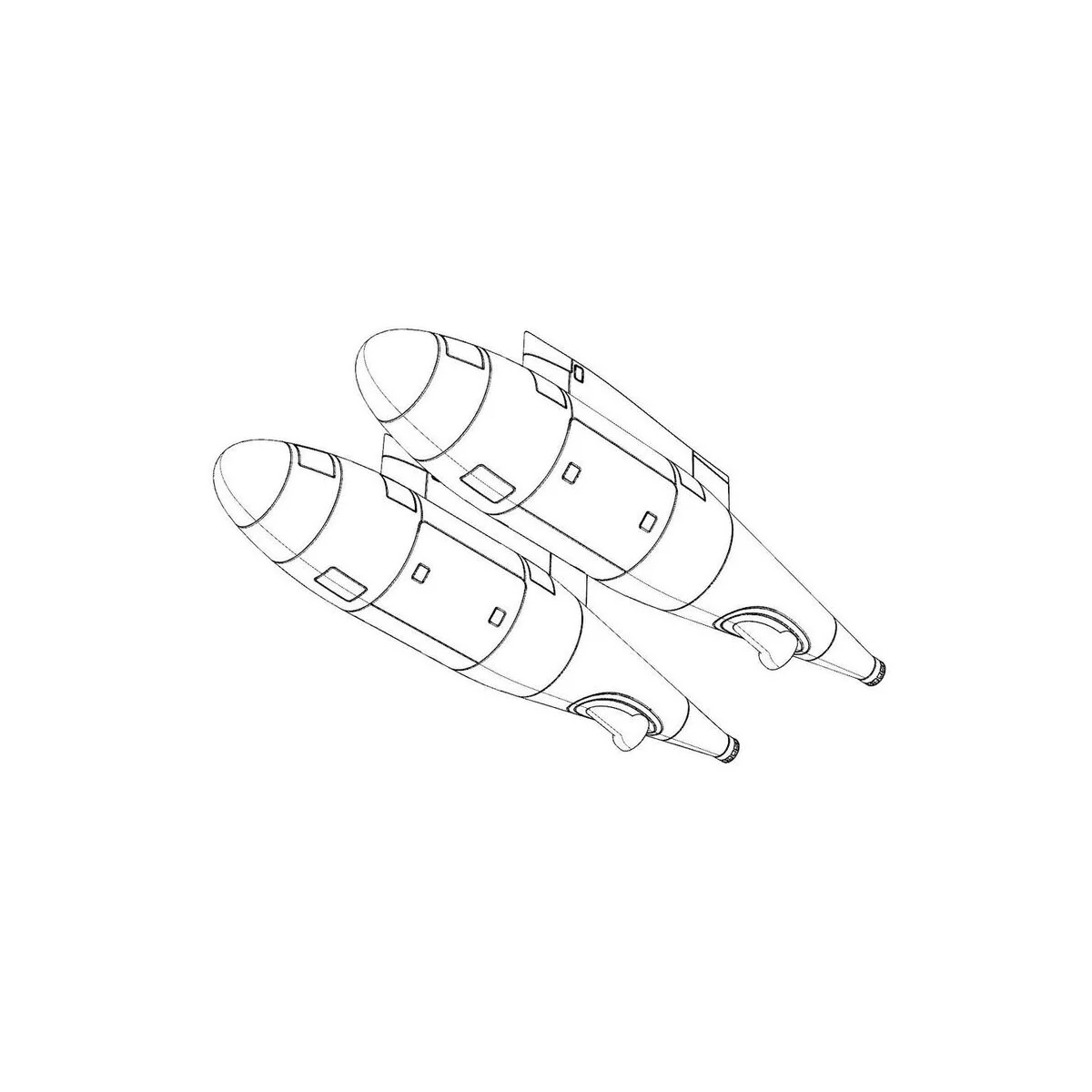 Refueling pod KC-130J (2pcs), 1/72 - Brengun BRL72223