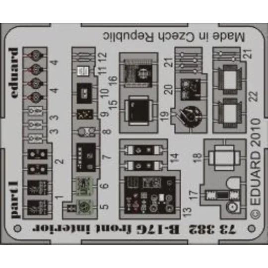 B-17G front interior for Revell, 1/72 - Eduard Accessories 73382